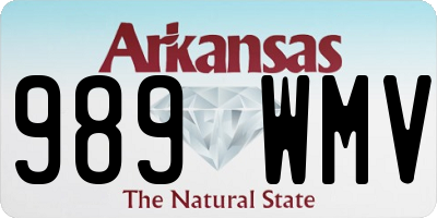 AR license plate 989WMV