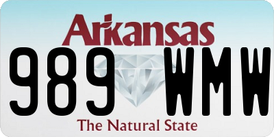 AR license plate 989WMW