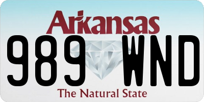 AR license plate 989WND