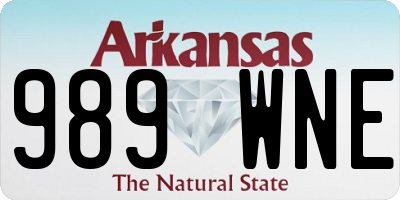 AR license plate 989WNE