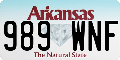 AR license plate 989WNF