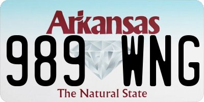 AR license plate 989WNG