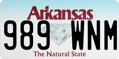 AR license plate 989WNM