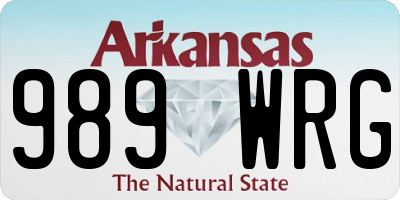 AR license plate 989WRG