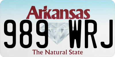 AR license plate 989WRJ