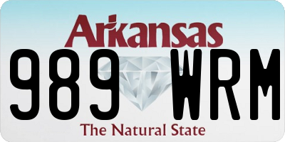 AR license plate 989WRM