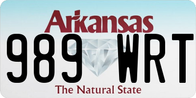 AR license plate 989WRT