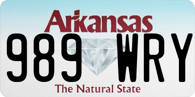 AR license plate 989WRY