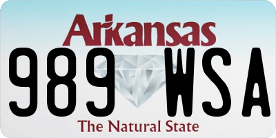AR license plate 989WSA