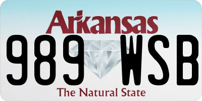 AR license plate 989WSB