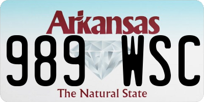 AR license plate 989WSC