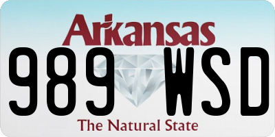 AR license plate 989WSD