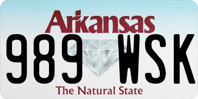 AR license plate 989WSK