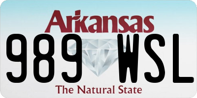 AR license plate 989WSL