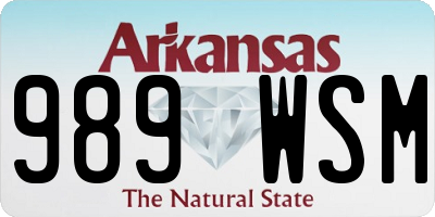 AR license plate 989WSM