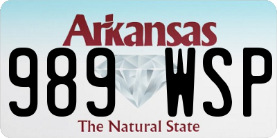 AR license plate 989WSP