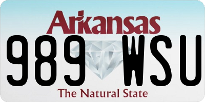 AR license plate 989WSU