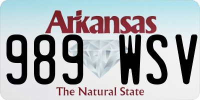 AR license plate 989WSV