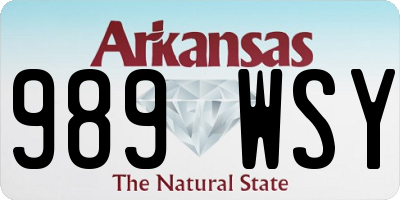 AR license plate 989WSY