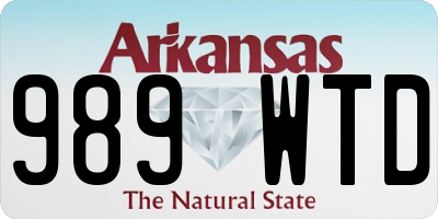 AR license plate 989WTD