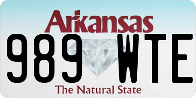 AR license plate 989WTE