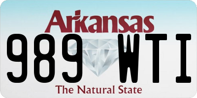 AR license plate 989WTI