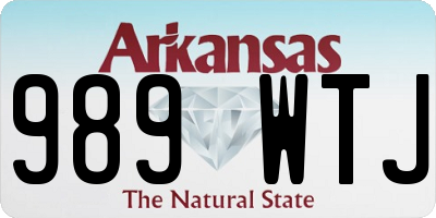 AR license plate 989WTJ