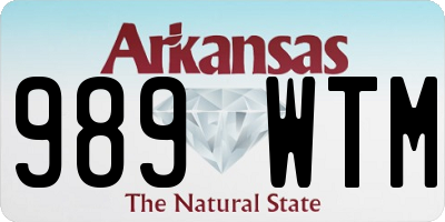 AR license plate 989WTM