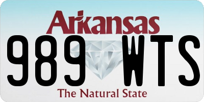 AR license plate 989WTS
