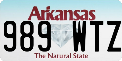 AR license plate 989WTZ