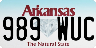 AR license plate 989WUC