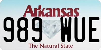 AR license plate 989WUE