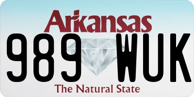 AR license plate 989WUK