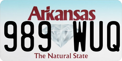 AR license plate 989WUQ
