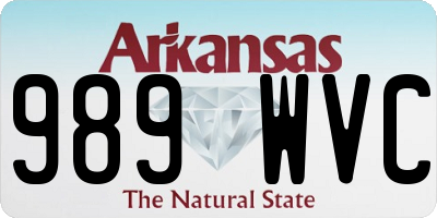 AR license plate 989WVC