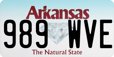 AR license plate 989WVE