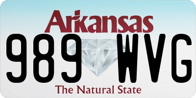 AR license plate 989WVG