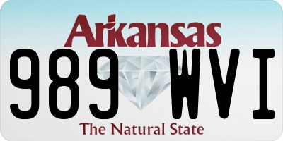 AR license plate 989WVI