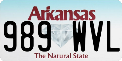 AR license plate 989WVL