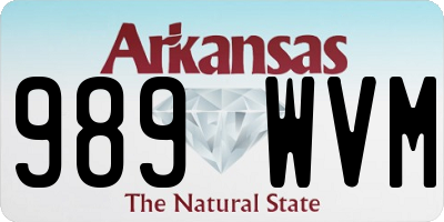 AR license plate 989WVM