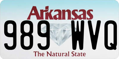 AR license plate 989WVQ