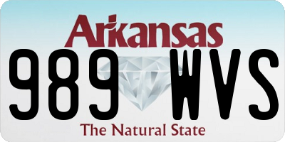 AR license plate 989WVS