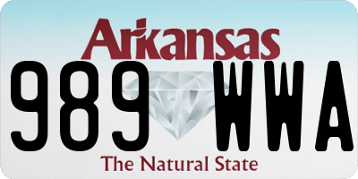 AR license plate 989WWA