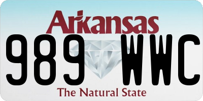 AR license plate 989WWC