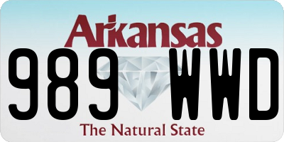 AR license plate 989WWD