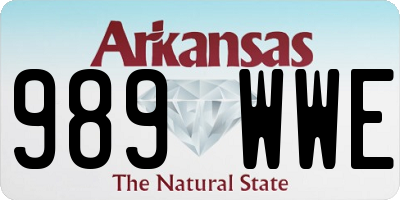 AR license plate 989WWE