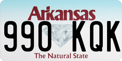 AR license plate 990KQK