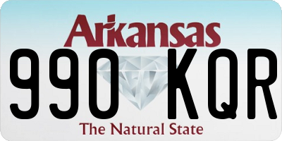 AR license plate 990KQR
