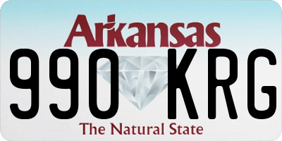 AR license plate 990KRG