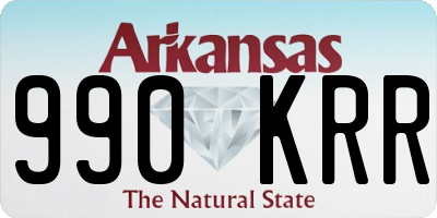 AR license plate 990KRR